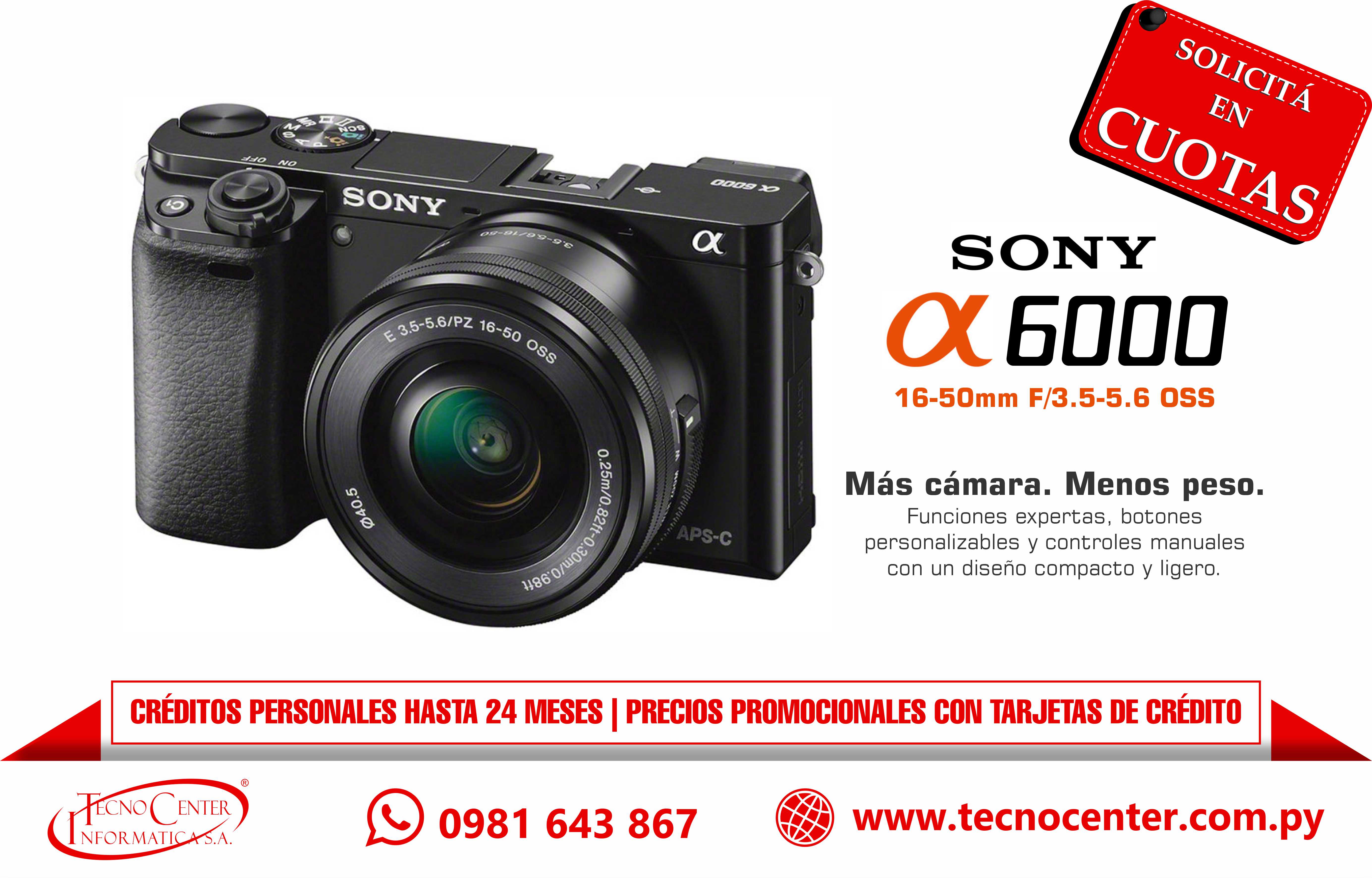 Cámara Sony A6000 Kit 16-50mm f/3.5-5.6 OSS